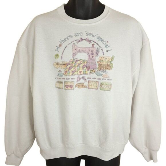 Sewing Machine Sweatshirt Vintage 90s Quilting Mothers Are Sew Special Granny